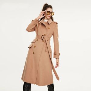 Winter wollen jas dames mode klassiek overjas dikke elegante lange ol jackets streetwear 201102