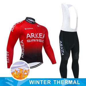 Winter2022 Arkea Team Fietsen Kleding 3D Gel Bike Broek Set Ropa Ciclismo Heren Sneldrogende Lange Bicycling Jersey Maillot Draag