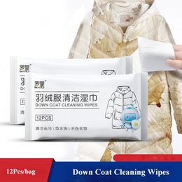 Lingettes 5 sacs 60 pièces sans lavage vers le bas manteau vêtements lingettes de nettoyage veste rapidement jus de café vin encre tache huile enlever lingettes humides