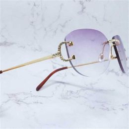 Wire Big Glasses Vintage Mens Oval Carter Shades Fashion Sunglass Steentjes Rapper Party EyewearKajia Nieuw