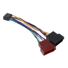 Draadharnasadapter voor Kenwood / JVC -autostereo Radio ISO Standaard connectoradapter 16 -pin Plug kabelblaadje Draadkabeladapter