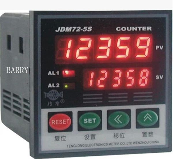 Compteur de longueur de fil Mesureur de longueur à 5 chiffres Compteur de roue JDM72-5S + LK-90-1 Compteurs numériques