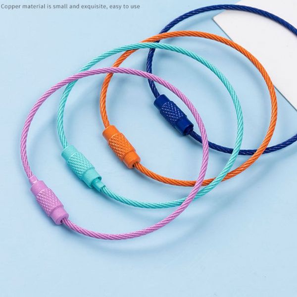 Corde à corde Keillette colorée Créative Céreille Céchette Anneau en acier inoxydable ACCESSOIRES DES MATÉRIAUX PRENDANT