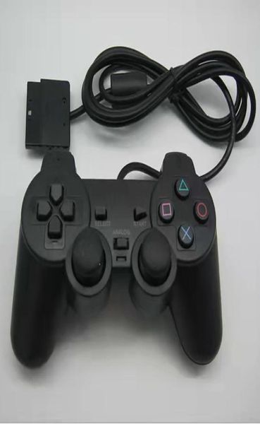 Manejo del controlador con cable para el modo de vibración PS2 Controladores de juego de alta calidad Joysticks Productos aplicables PS2 Host Black Color7417846