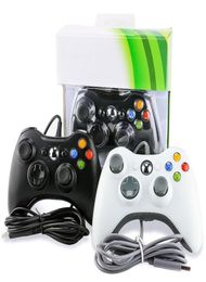 Contrôleur filaire Xbox 360 Joypad GamePad Blackwhite Controller avec détail Box6833066