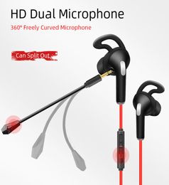 Bekabelde gaming-oortelefoon met dubbele microfoon AKP9 Dynamische ruisonderdrukking In-ear headsets Stereo geluidsisolatie Oordopjes Voor PUBG CSGO PS6944997