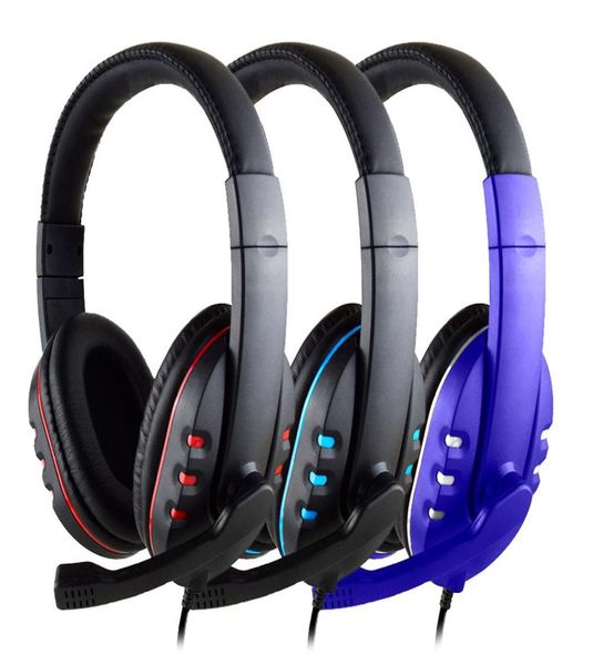 Auriculares para juegos con cable auriculares Gamer Auriculares con micrófono para PS4 Play Station 4 X Box One PC Bass Headset de PC estéreo2187375