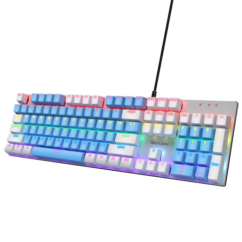 wired mechanical keyboard 28 kinds of colorful lighting gaming and office for windows and ios system keyboard