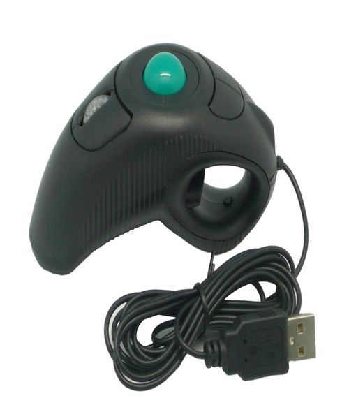 Ratón ambidiestro portátil con cable USB20, ratón Trackball para ordenador portátil, PC de escritorio, controlado por pulgar Y107534651