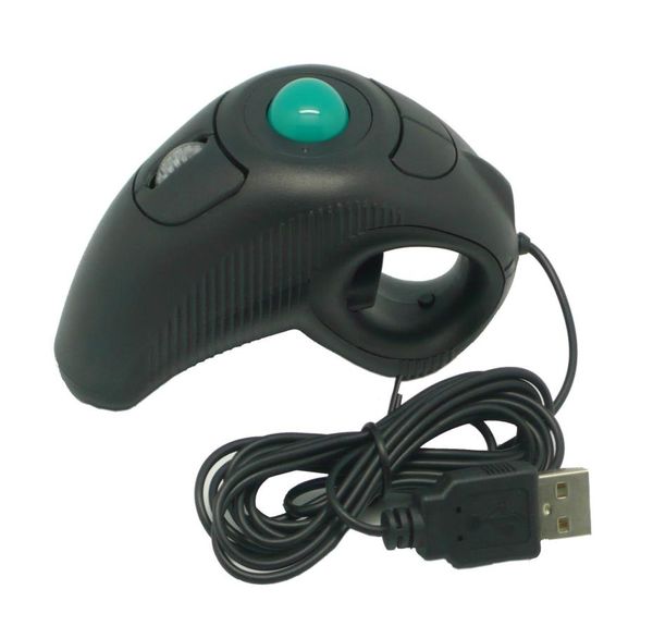 Ratón ambidiestro portátil con cable USB20, ratón Trackball para ordenador portátil, PC de escritorio, controlado por pulgar Y102515977