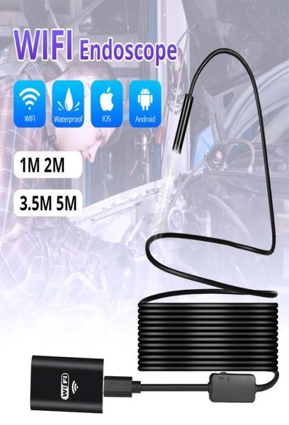 Wireless 1M 3M 5M WiFi 1200p HD 8 mm Endoscope Camera WiFi OUTDOOR USB Endoscope Borescope Inspection Android iPhone Camera7043068