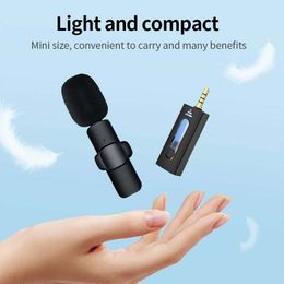 Microphone à condensateur omnidirectionnel sans fil 3,5 mm pour smartphone, caméra en direct, haut-parleur, microphone d'enregistrement sur smartphone