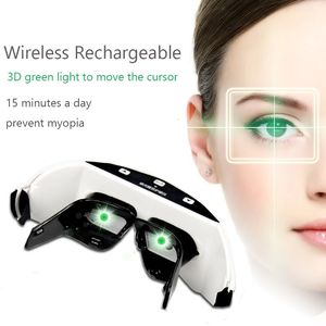 Draadloze 3D Oplaadbare Groen Licht Ooginstrument Herstellen vision Massager Kind Bijziendheid Behandeling Massage bril 240110