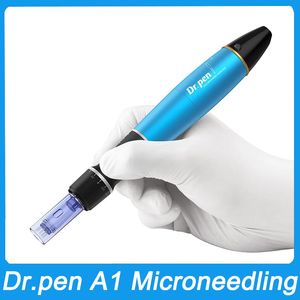 Draadloos A1-W Dr Pen Dermapen Auto Microneedle-systeem Verstelbare naaldlengtes 0,25 mm - 3,0 mm Elektrische Derma Pen Stempel Auto Micro-naald Mesotherapie Gezichtsgereedschap