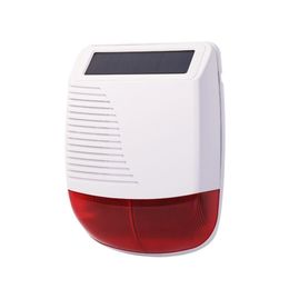 Livraison gratuite sirène d'alarme sans fil alimentée en plein air son stroboscopique Flash sirène d'alarme étanche pour système d'alarme Wifi GSM 433 MHz Gpmtc