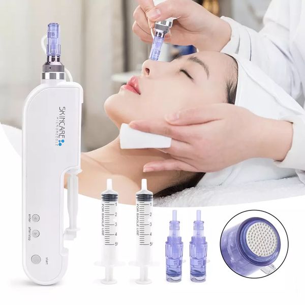 Sans fil Auto Nano Eau Mésothérapie Hydra Injecteur Microneedle Pistolet Méso Élimination Des Rides Lifting Du Visage Beauté Soins De La Peau