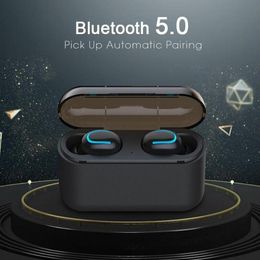 Draadloze Bluetooth 5.0 Oortelefoon Q32 TWS Handsfree Hoofdtelefoon Sport Oorbords Gaming Headset Compatibel met Universele Telefoons 2019
