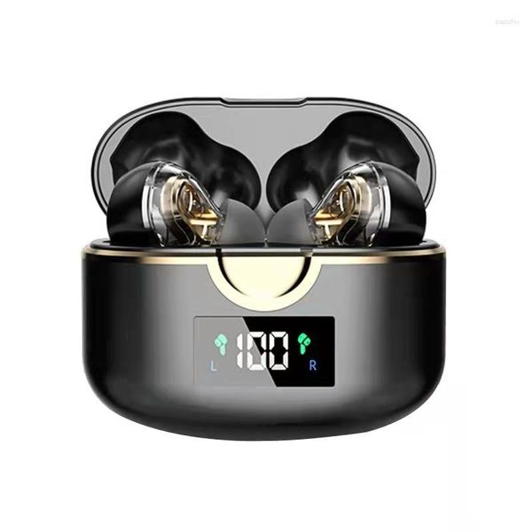 Auriculares inalámbricos Bluetooth 5.1 con cancelación activa de ruido, auriculares Hi-Fi con control táctil, auriculares para juegos (negro)