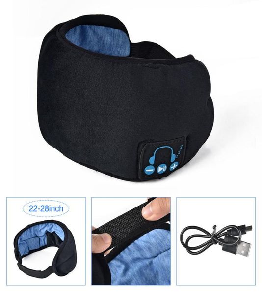 Écouteurs sans fil Bluetooth 50, masque de sommeil, bandeau de Sport, casque d'écoute souple pour écouter de la musique avec Mic1045880