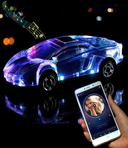 Modèle de voiture Bluetooth sans fil Les haut-parleurs de forme des voitures stéréo prennent en charge la carte USB TF MP3 MP4 MUSIQUE BASS KID Gifts pour PC Smart Phone6139217