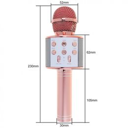 Wireless Bluetooth-compatibele handheld microfoon hifi-luidspreker met aanpassingspaneel voor het ontmoeten van de klaslokaal Karaoke KTV-recorder