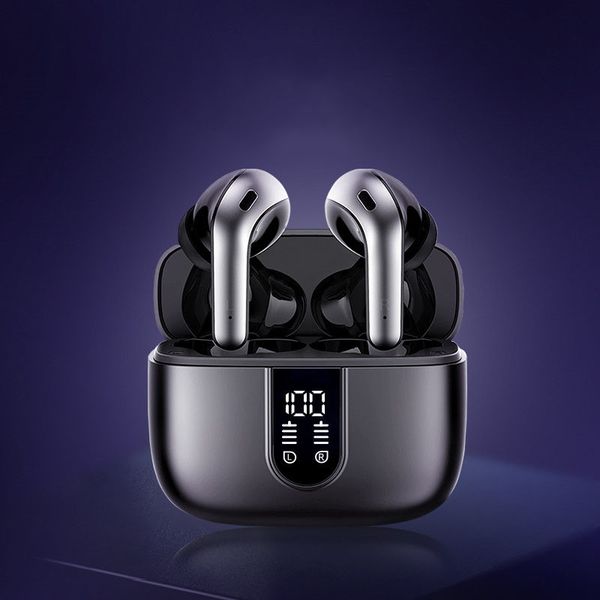 Auriculares inalámbricos Bluetooth 5,1 con reducción de ruido, auriculares con control táctil y estuche de carga, pantalla LED para regalo de Navidad