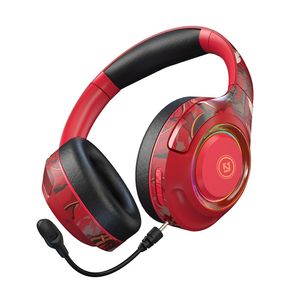 Draadloze Bluetooth-oortelefoons ruisonderdrukkende gaminghoofdtelefoons met microfoon voor PS4 PS5 opvouwbare roze stereo draagbare headset zwarte oortelefoon