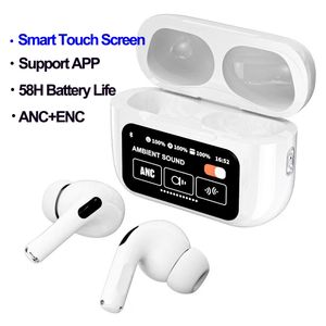 Écouteurs Bluetooth sans fil Écran tactile LED intelligent ANC TWS Écouteurs antibruit 5.3 Prise en charge APP Longue durée de vie de la batterie Jeu HiFi Casque sans délai