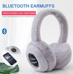 Draadloze Bluetooth Koptelefoon Met Microfoon Muziek Stereo Oortelefoon Winter Oorbeschermers Warme Winter Band Hoofdtelefoon Voor Vrouwen Kinderen Gift3728739