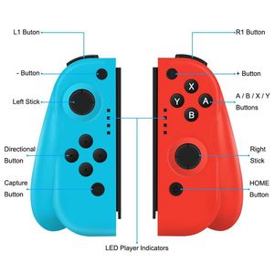 Contrôleur de jeu sans fil Bluetooth pour Nintend Switch gauche droite Joy Handle Grip Con Gamepad Joystick avec emballage de vente au détail Dropshipping