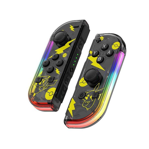 Controlador inalámbrico Bluetooth Gamepad para consola Switch / NS Switch Gamepads Controladores Joystick / Nintendo Game Joy-Con con iluminación RGB DHL