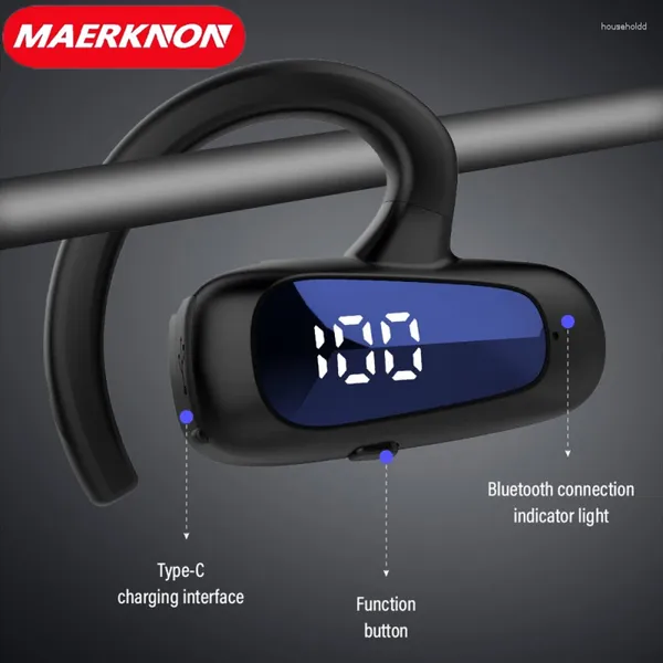 Auriculares inalámbricos con Bluetooth pantalla Digital auriculares individuales Ultra Larga modo de reposo auriculares de negocios auriculares de llamada HD Mono al aire libre