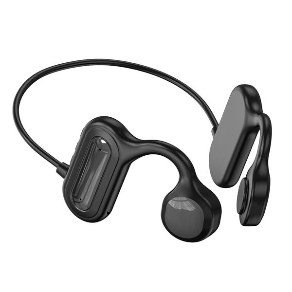 BL19 Auriculares inalámbricos de conducción ósea de aire Auriculares impermeables Gancho para la oreja abierto Auriculares Deportes Gancho para la oreja BLuetooth Conducciones óseas Auriculares con banda para el cuello