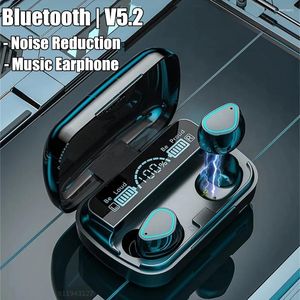 Écouteurs sans fil Bluetooth à réduction de bruit 9D, casque d'écoute stéréo hi-fi, musique, sport, étanche, avec micro