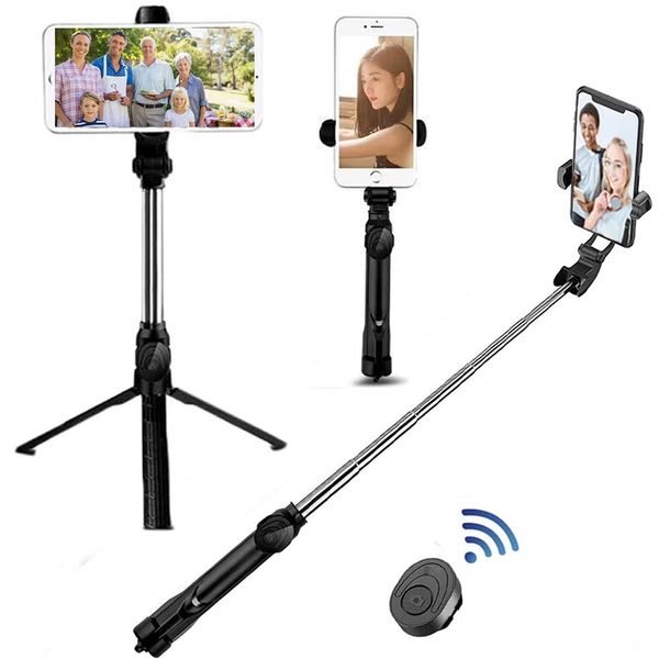 Sans fil Bluetooth Selfie Stick Trépied Télécommande Palo Handphone Live Photo Titulaire Trépied Caméra Monopode Retardateur Artefact Rod