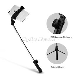 Trépied sans fil Bluetooth Selfie Stick XT10 avec télécommande pour iPhone Huawei Samsung Android Mobile Monopod Selfie Stick Shutter Nouveau