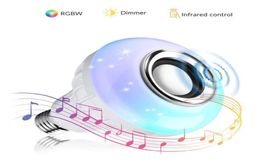Haut-parleur Bluetooth sans fil + 12W Color Dimmable RVB Bulb LED lampe 110V 220V Smart LED Light Music Player O avec télécommande par Tuya App5105790