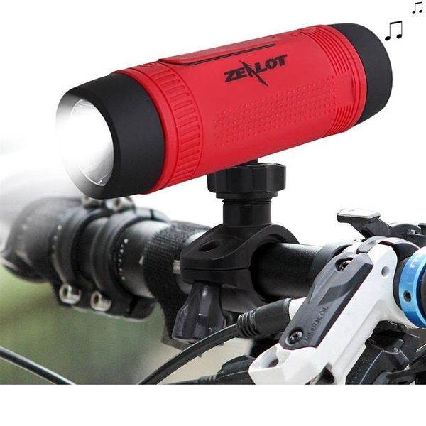 Haut-parleur sans fil Bluetooth haut-parleur de vélo extérieur Portable étanche sans fil haut-parleur Support carte TF lampe de poche vélo Mount3050