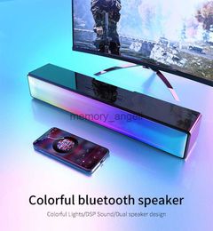 Draadloze BT5.2 multimedialuidsprekers RGB-licht Computer Soundbar Stereo USB-aangedreven gamingluidsprekers voor pc-tablets Laptop HKD230825