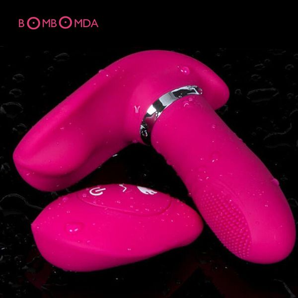 Vibromasseur papillon sans fil Baguette magique Femmes G-spot Vibromasseurs Télécommande Charge Réchauffé Vibrant Corps Masseur Sex Toy S19706