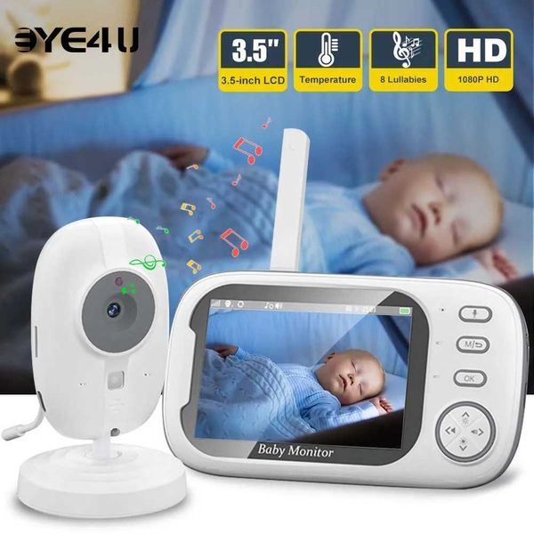 Kits de cámara inalámbrica Video de 35 pulgadas Monitor de bebé 24 g Madre Kids Audio Bidireccional Visión nocturna Cámara de vigilancia de video con pantalla Temperatura SCR J240518