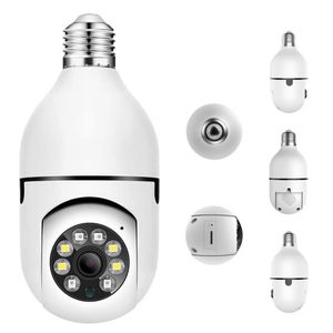 Draadloze camerakits A6 gloeilamp Beveiligingscamera Wifi 360 graden Pan/Tilt Panoramic IP Home Camera's System met menselijke bewegingsdetectie Two-Way Audio Night Vision