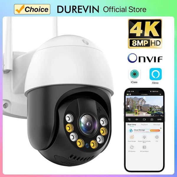 Kits de caméra sans fil Outdoor 4K 8MP Haute définition IP Camera H.265 WiFi Wireless Security Camera 1080p AI Suivi PTZ Camera ONVIF CCTV Surveillance ICSEE J240518