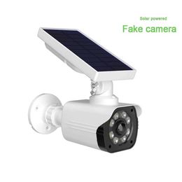 Kits de cámara inalámbrica al aire libre Seguridad virtual Cámara falsa del cuerpo humano Sensor de movimiento LED Monitoreo CCTV Battery Street Lights J240518