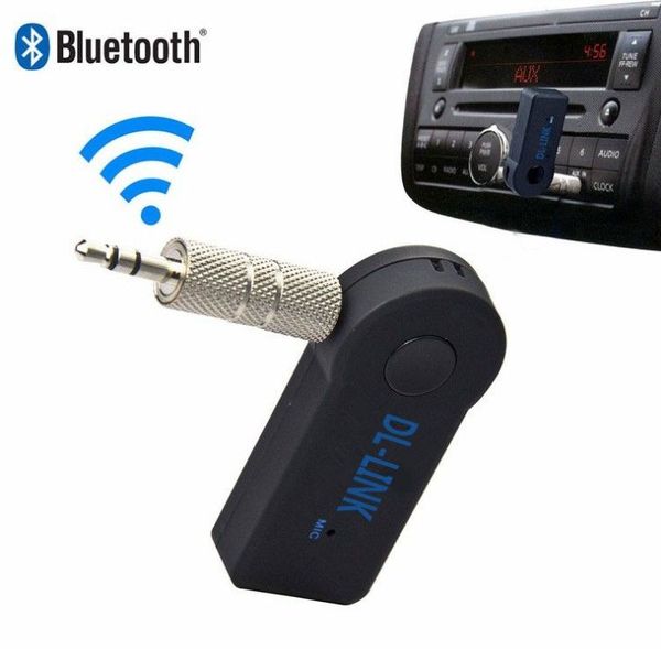 Receptor inalámbrico Bluetooth para automóvil Manos libres Música AUX Audio Estéreo Música con micrófono con embalaje al por menor