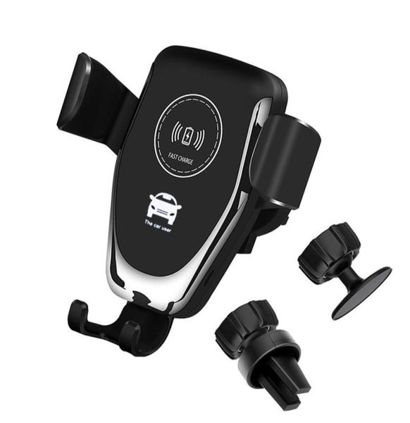 Chargeur de voiture sans fil 10W, support de téléphone à gravité pour grille d'aération, Compatible avec tous les appareils ip samsung Qi 7210707