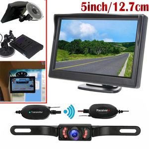 Monitor de pantalla LCD TFT de 5 pulgadas para coche, inalámbrico, para visión trasera, cámara de respaldo de marcha atrás, TV