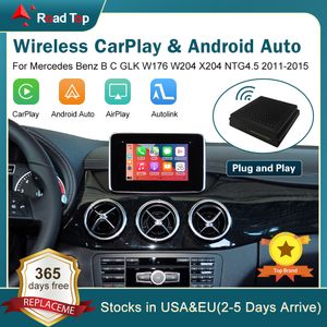CarPlay AI Box sans fil pour Mercedes Benz Classe B C GLK W176 W204 X204, avec fonctions de navigation Android Auto Mirror Link