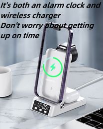 Chargeur sans fil 3-en-1 Charges sans fil Desktop Corloge verticale Charge sans fil Iwatch8 Multi-fonction Base