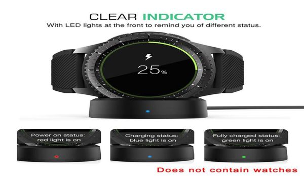 Chargeur sans fil sur galaxy watch 4642mm, station de chargement pour montre intelligente Samsung galaxy watch Gear S3 S2 Sport, Source d'alimentation Charge2404294